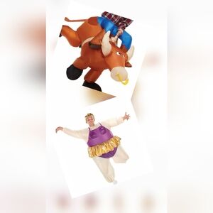 Inflatable Ballerina Costume Adult With USB Fits 5'4" 6'5" AND Youth Rodeo Bull